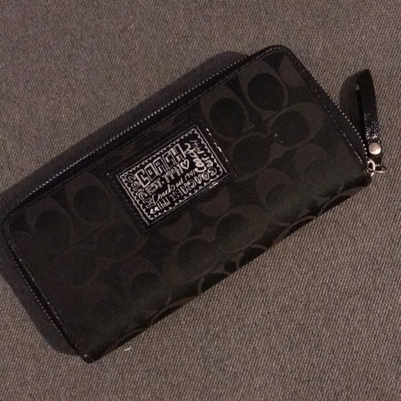 Coach Handbags - Coach Black zip around wallet Coach Handbags - Coach Black zip around wallet
